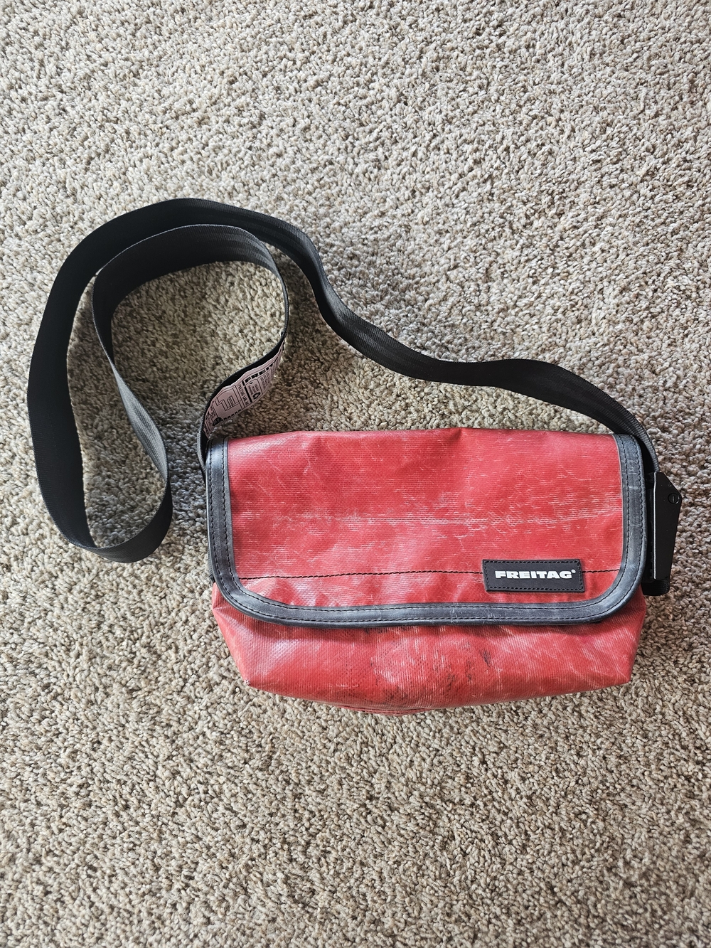 Freitag Red Durable Crossbody Bag